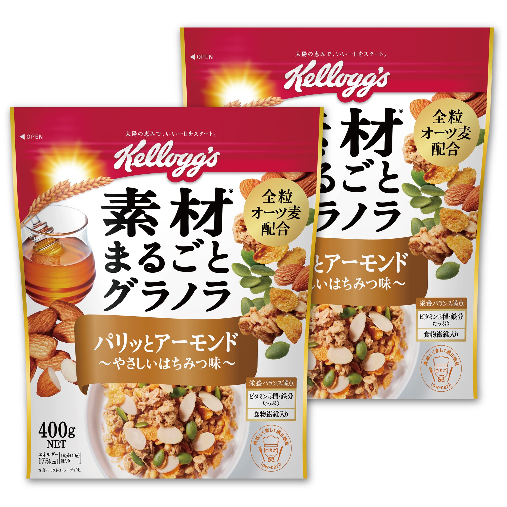 Amazon.co.jp: ケロッグ 素材まるごとグラノラ パリッとアーモンド